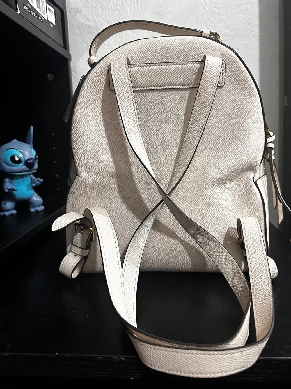 Coach Court Leather Backpack Chalk White Pebbled Leather – Authentic